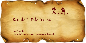 Kató Mónika névjegykártya